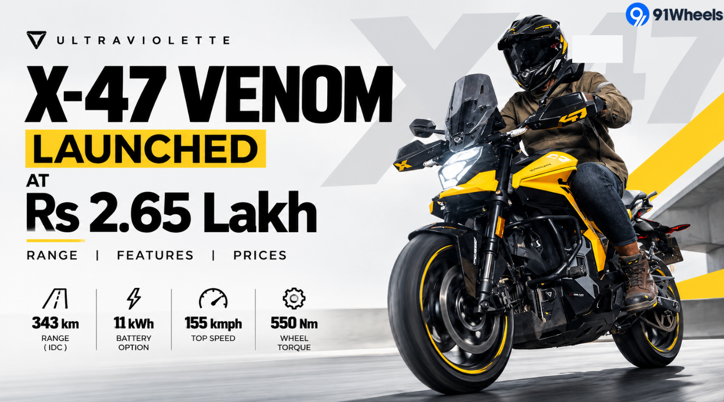 Ultraviolette X-47 Venom Launched at Rs 2.65 Lakh: Range, Features, Prices